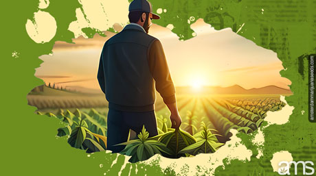 cultivateur dans ses champs de cannabis