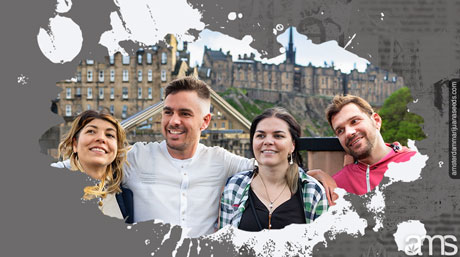 4 amis Edimbourg Ecosse