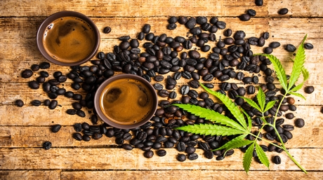 coffee and leaves